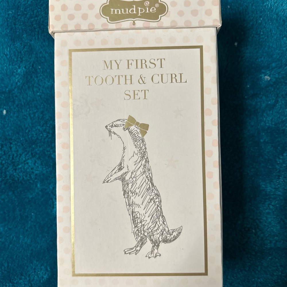 Mud Pie My First Tooth & Curl Set - Cream and Pink - Picture 3 of 3
